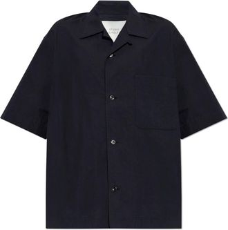 STUDIO NICHOLSON Short Sleeve Shirts, male, Black, Size: XL Agios Shirt