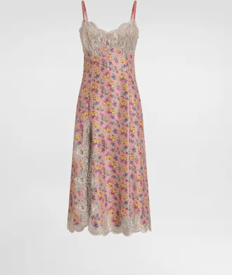 Dolce & Gabbana Small Floral-print Slip Dress - Woman Dresses Multicolor 36