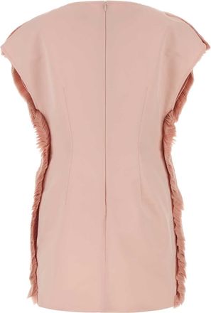 Jil Sander Womens Ruched Nylon Mini Dress Pink