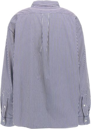 Polo Ralph Lauren Striped Cotton Poplin Shirt - Navy