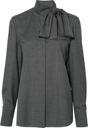 Valentino Garavani virgin-wool blouse - women - Virgin Wool - 46 - Grey