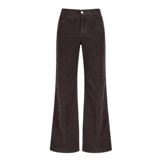 Dondup Amber Wide-Leg Broek - Dames - Broeken - Bruin - Maat: W31 Katoen