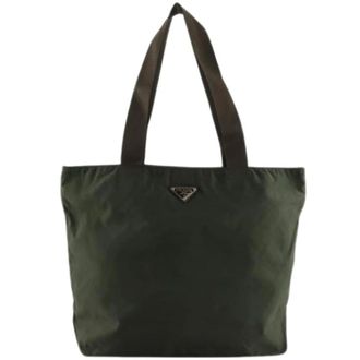 Prada Pre-owned Tote Bags, female, Green, Size: ONE SIZE Pre-owned Vintage Tote Bag