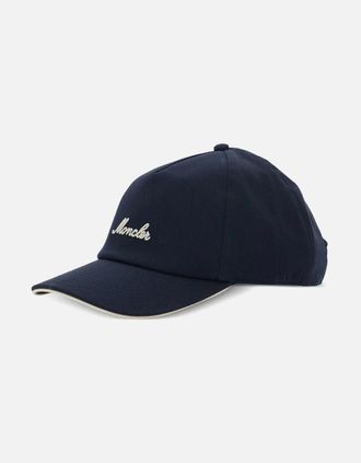 Moncler Mens SIGNATURE LOGO CAP - Navy - Size: OS