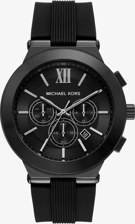 Michael Kors Oversized Billie Black-Tone and Silicone Watch