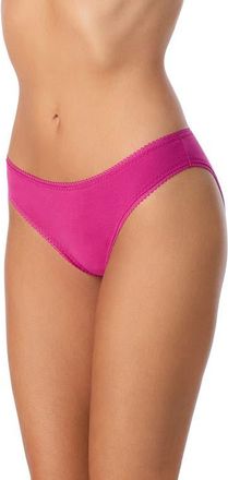 OnGossamer Cabana Stretch Cotton Bikini in Red Violet at Nordstrom, Size Medium