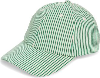 Treasure & Bond Stripe Baseball Cap in Green- Ivory at Nordstrom