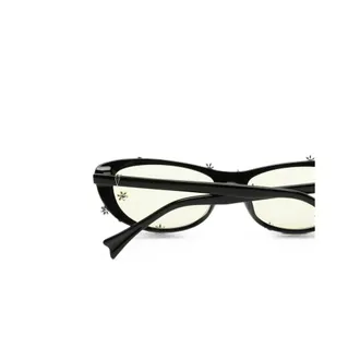 Yvmin 26694YEL00NN Flower-Embellished Cat-Eye Sunglasses - Black