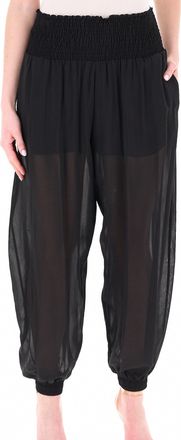 Pinko Bore Black Sheer Elastic Trousers