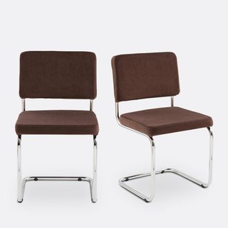 La Redoute Interieurs Set van 2 fluwelen stoelen Sarva
