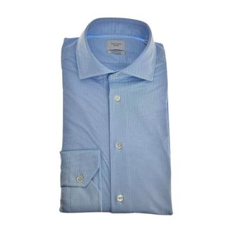 Traiano Camisa - Heren - Zakelijke Overhemden - Blauw - L - Overhemden