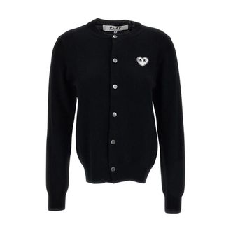 Comme Des Gar&ccedil;ons Truien & Vesten, Dames, Zwart, XS, Wol, Fijngebreide wollen vest