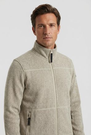 Icepeak Fleecejacke ICEPEAK AGEN, Herren, Gr. XL, cement, Obermaterial: 100% Polyester, Jacken Fleecejacke