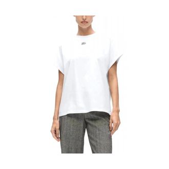 Karl Lagerfeld Tops, Heren, Wit, S, Katoen, Relaxed T-Shirt