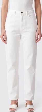 R&oacute;he Bruun High-Waisted Five-Pocket Baggy Jeans in Cotton Denim