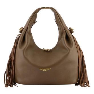 Pourchet Dames, Tassen, Bruin, Maat: ONE Size Leer