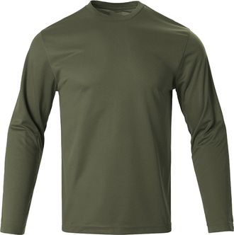 Generic DENGJIAMY Mens Long Sleeve Tee Shirts Outdoor Sports T Shirt Classic Basic Tee Bodybuilding Muscle Tops Plain Crew Neck Tshirt for Men (Green, S)