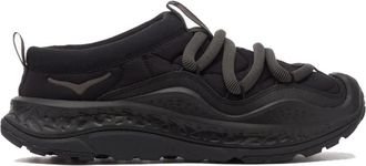Hoka One One Zwarte Sneakers met Inzetontwerp - Heren - Outdoorschoenen - Zwart - 41 1/2 EU - Fitness