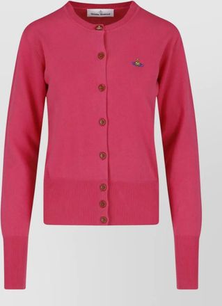 Vivienne Westwood cashmere-blend ribbed long-sleeve crewneck cardigan