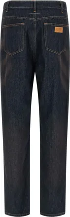 Maison Margiela Mens Blue Cotton Straight-Leg Jeans Clothing