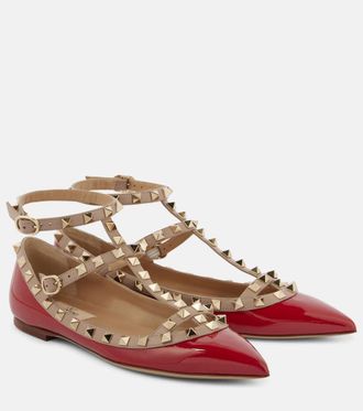 Valentino Garavani Ballerine Rockstud in vernice