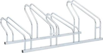 vidaXL Vidaxl - Soporte Para 4 Bicicletas Suelo Independiente Acero Galvanizado