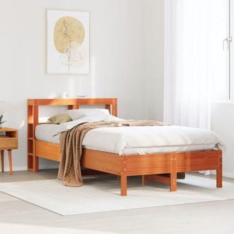 vidaXL Estructura De Cama Sin Colch&oacute;n Madera Maciza Marr&oacute;n 75x190 Cm Vidaxl