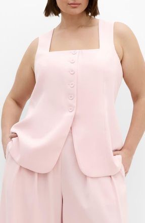 City Chic Abbie Vest in Heavenly Pink at Nordstrom, Size Xxxs