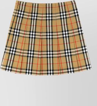 Burberry checked pleated mini skirt
