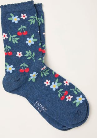Fat Face FatFace Navy Cherry Socks