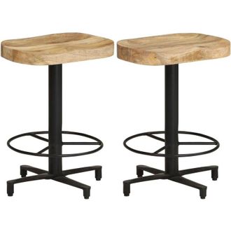 vidaXL Taburetes De Cocina 2 Unidades Madera Maciza De Mango 52 Cm Vidaxl