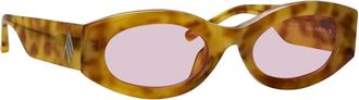 The Attico Authentieke Berta Bril met Topkwaliteit - unisex - Zonnebrillen - Geel - 54 MM - Accessoires