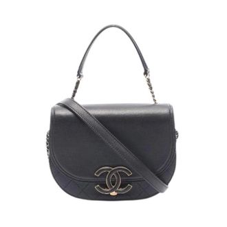 Chanel Pre-owned Matelasse 2way Lederen Schoudertas - Dames - Pre-owned - Zwart - Maat: ONE Size Leer