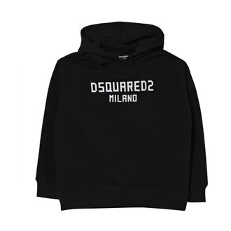 Dsquared2 Hoodie - male - Dsquared2 - Kids Sweatshirts - Black - 16 Y - Kids