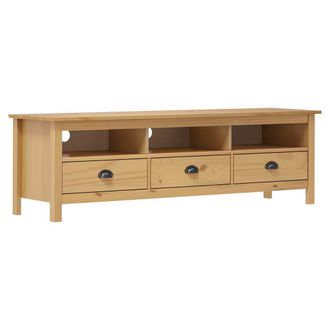 vidaXL Vidaxl - Mueble De Tv Hill Madera Maciza Pino Marr&oacute;n Miel 158x40x47 Cm
