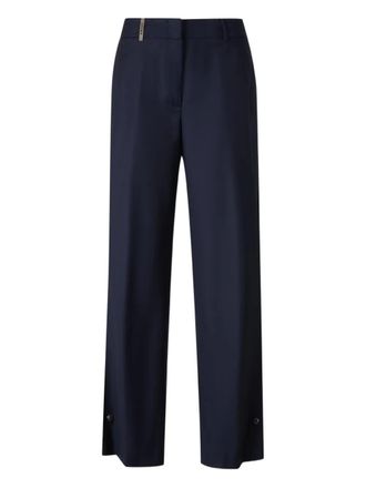 PESERICO pleated wide-leg trousers - women - Polyester/Viscose - 48 - Blue
