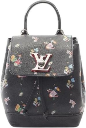 Louis Vuitton Pre-owned Backpacks, female, Black, Size: ONE SIZE Pre-owned Lockme Backpack Mini