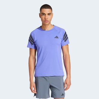 adidas T-Shirt ADIDAS PERFORMANCE GYM+ 3S TEE, Herren, Gr. S, blau (semi cobalt blau, schwarz), Obermaterial: 92% Polyester, 8% Elasthan, Rundhals, Shirts T-