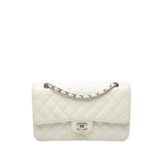 Chanel Pre-owned Double Flap Shoulder Bag - Dames - Pre-owned - Wit - Maat: ONE Size Leer