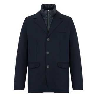 Herno Jas met gewatteerde voering - Heren - Blazers - Blauw - 3XL - Polyester - Jassen