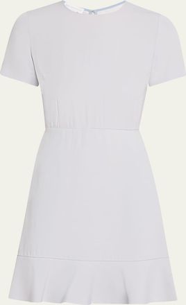 Stella McCartney Short-Sleeve Ruffle-Hem Mini Dress