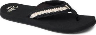 Reef Baja Elena Flip Flop in Black/Vintage at Nordstrom, Size 11