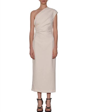 Wynn Hamlyn Ruby One Shoulder Dress In Ivory