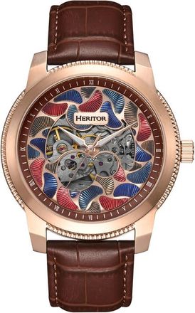 Heritor Emmanuel Automatic Brown Dial Mens Watch HERHS3705