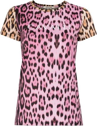 Roberto Cavalli Jaguar Print Crew Neck T-Shirt, Size X-Small