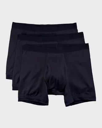 Neiman Marcus Men & apos;s 3-Pack Tagless Cotton Stretch Boxer Briefs