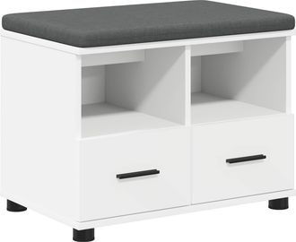 vidaXL Banco De Entrada 60 X 38 X 46 Cm Madera Ingenierizada Y Tela Vidaxl