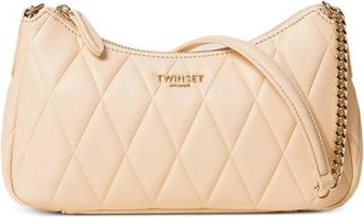 Twinset Gewatteerde Schoudertas - Dames - Schoudertassen - Beige - ONE Size - Polyester - Tassen