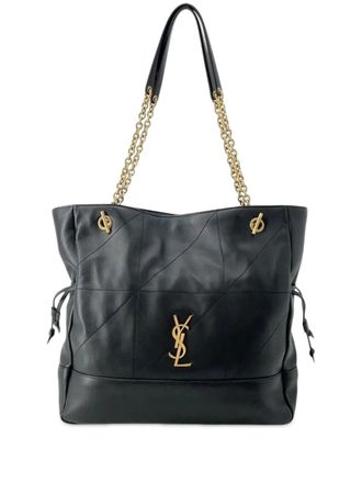 Saint Laurent Borsa tote Jamie media in pelle di agnello trapuntata 2013-2025 - Nero