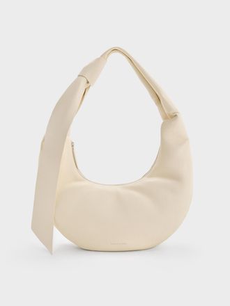 Charles & Keith Toni Knotted Crescent Hobo Bag